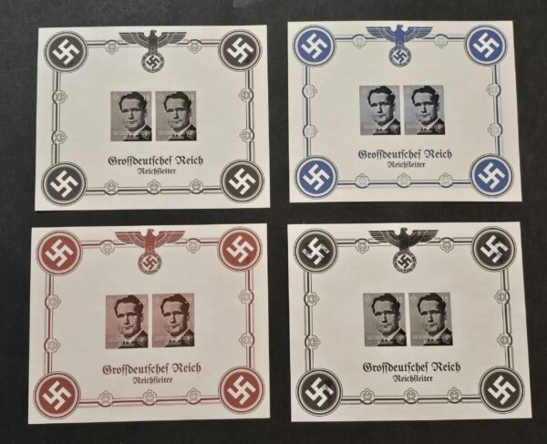 20260509_164137.jpg Rudolf Hess NSDAP leader Third Reich WW2 Nazi German Souvenir Stamp Sheet
