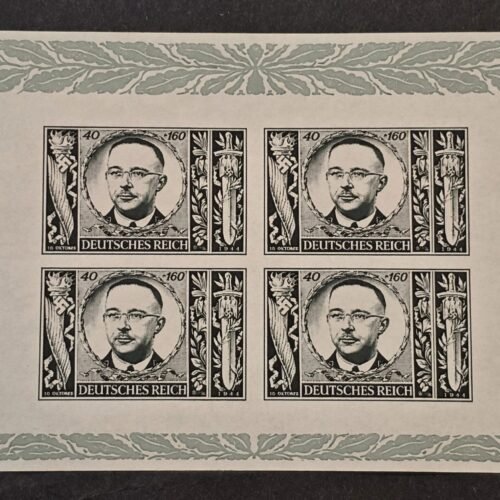 SS Reichsfuhrer Heinrich Himmler Third Reich WW2 Nazi German Souvenir Stamp Sheet 2