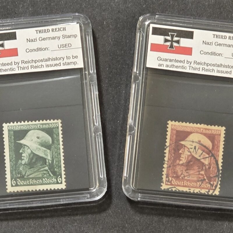 20260511_142704.jpg STEEL HELMET SOLDIERS SET Third Reich WWII WW2 Nazi German NSDAP Stamps w Case