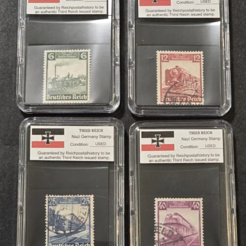 20260511_142747.jpg REICHSBAHN TRAIN SET Third Reich Railways WWII Nazi German NSDAP Stamps w Case