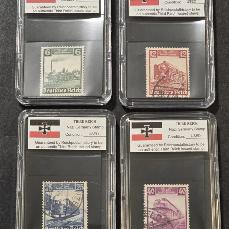 20260511_142747.jpg REICHSBAHN TRAIN SET Third Reich Railways WWII Nazi German NSDAP Stamps w Case