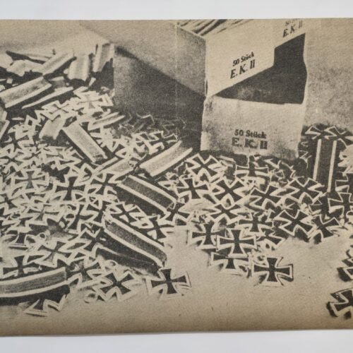 Iron Cross = Dead German Soldiers WWII Soviet Propaganda Leaflet German EK2 Medals Graves G.16