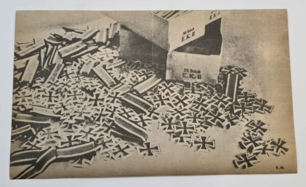 Iron Cross = Dead German Soldiers WWII Soviet Propaganda Leaflet German EK2 Medals Graves G.16