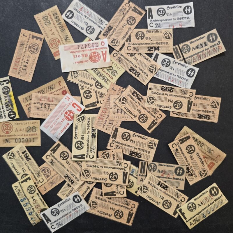 20260517_152339 SS SA HJ HITLER YOUTH NSDAP SA RZM Tags x 10 For WW2 German Cloth Insignia Mixed Lot
