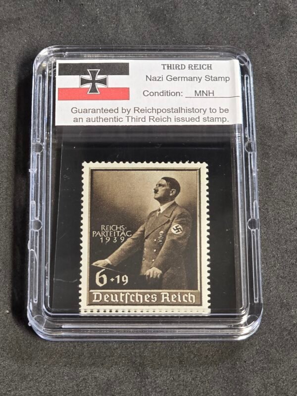 20260607_140149 Adolf Hitler NSDAP Reichsparteitag Nurnberg Speech MNH Stamp w Case WW2 Nazi German Third Reich Era