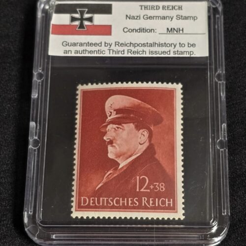 20260608_204418.jpg Adolf Hitler Stamp 41st Birthday 1941 WWII Nazi German NSDAP Stamp w Slab Case