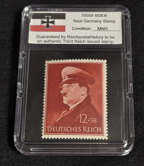 20260608_204418.jpg Adolf Hitler Stamp 41st Birthday 1941 WWII Nazi German NSDAP Stamp w Slab Case