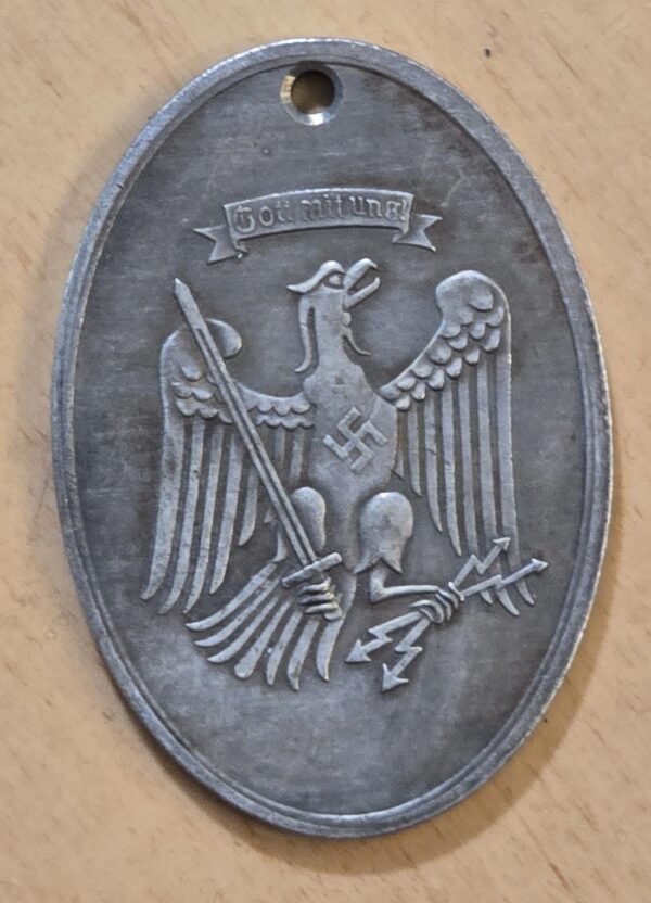 20260609_155605.jpg WW2 German Third Reich Silver Prussian Gestapo Warrant Disc Badge Secret Police Berlin