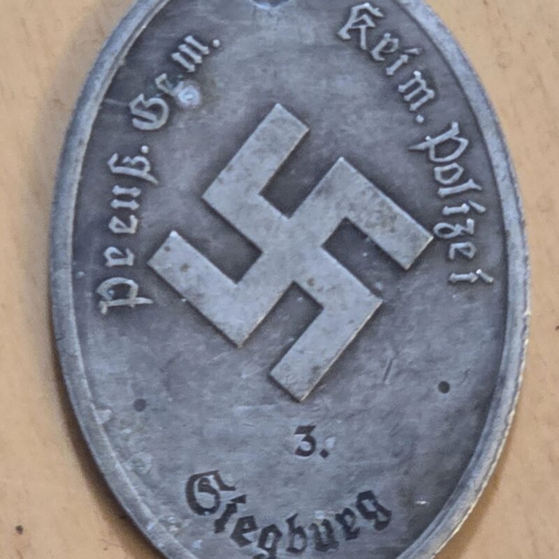 20260609_155659-a2de4fd.jpg WW2 German Third Reich Silver Prussian Gestapo Warrant Disc Badge Secret Police Siegburg