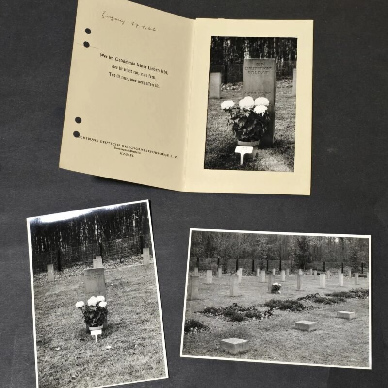 20260610_163957.jpg German War Cemetery Folder w 3 Photo Postcards Volksbund Kassel Soldier Graves