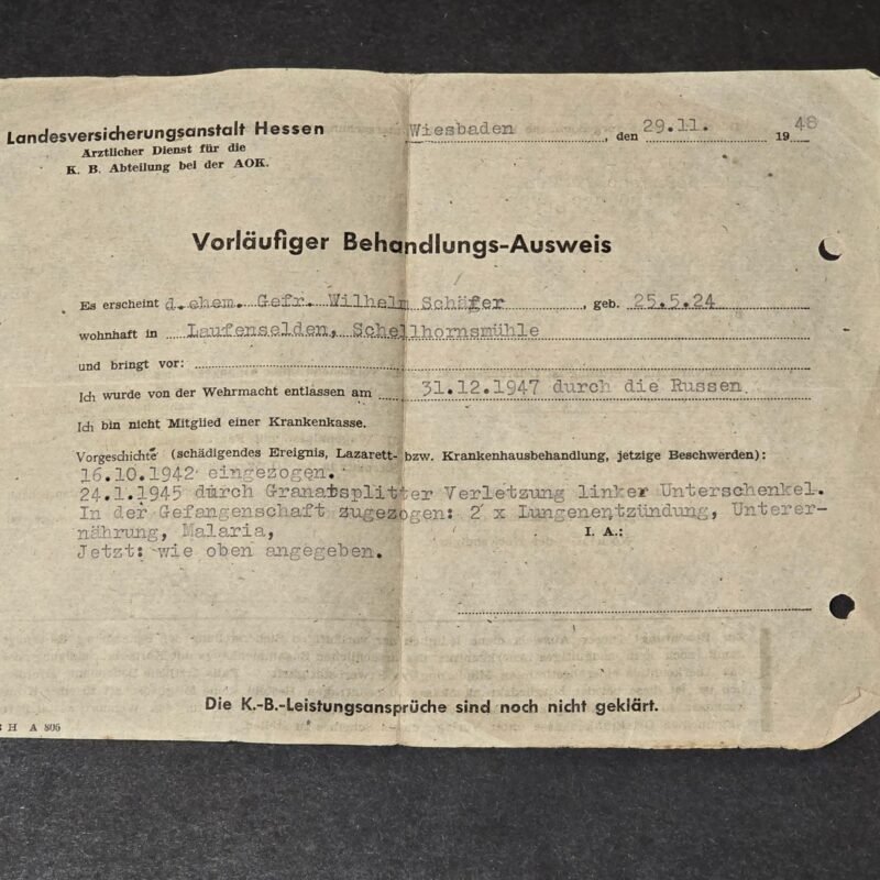 20260610_164227.jpg RARE WW2 German POW Release Certificate 1947 Russian Prison Repatriation Document