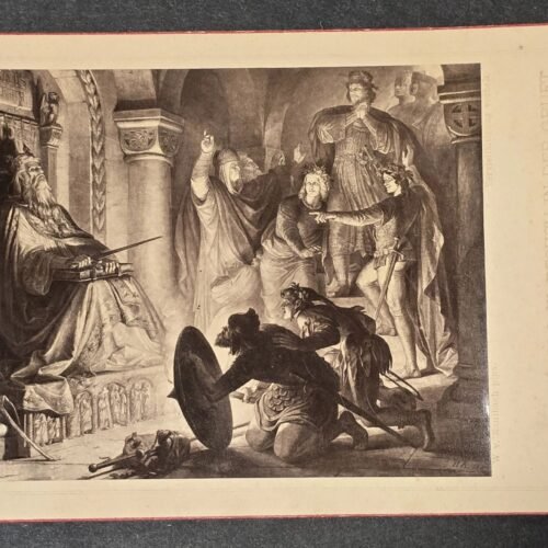 20260610_193406.jpg Antique German Cabinet Card Kaiser Otto III Visit to Charlemagne Tomb Aachen c1900