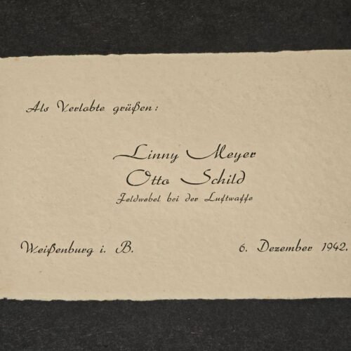 20260610_193431.jpg WWII German Luftwaffe Feldwebel Engagement Announcement Card 1942 Otto Schild