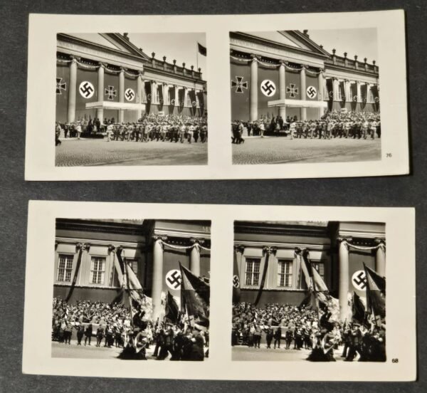 20260610_194518.jpg NSDAP German Third Reich 1939 Reichskriegertag 3D Stereo Photo Pair Lot Heinrich Hoffmann WW2