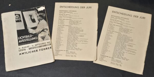 20260610_195154.jpg Third Reich 1935 Essen German Photography Exhibition Guide Book w Jury Award Inserts