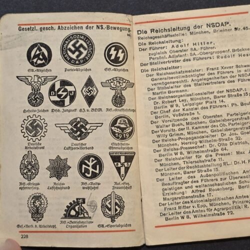 20260611_164617.jpg Rare WW2 German Third Reich Hitler-Jugend Pocket Handbook SS SA Ranks, Insignia & Organizations