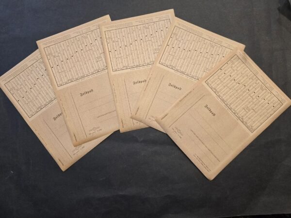 20260612_161122.jpg Original 1944 German Feldpost Letter Sheets Lot of 5 Unused WWII Mailers w/ Calendar