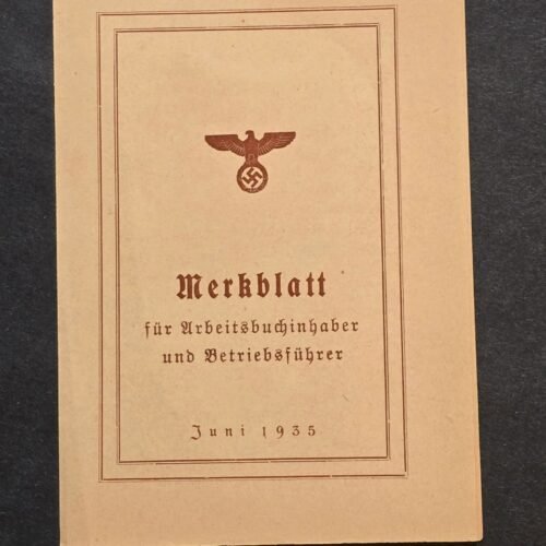 20260614_121254.jpg 1935 Third Reich Nazi German Booklet – Labor Book Instructions w Swastika Eagle Cover