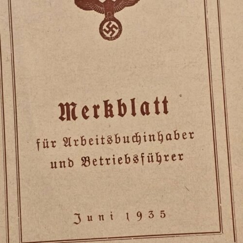 20260614_121257.jpg 1935 Third Reich Nazi German Booklet – Labor Book Instructions w Swastika Eagle Cover