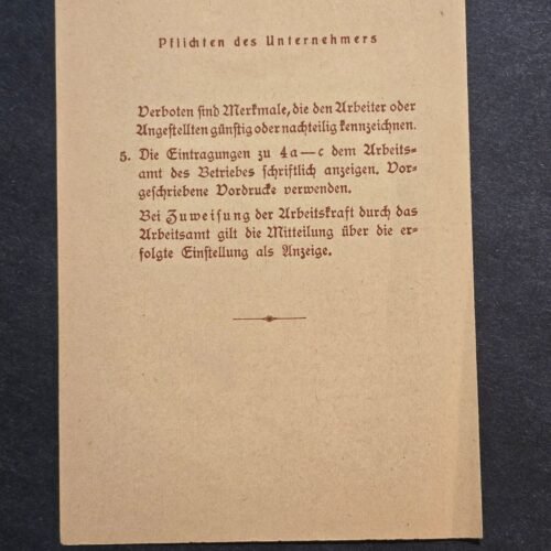 20260614_121313.jpg 1935 Third Reich Nazi German Booklet – Labor Book Instructions w Swastika Eagle Cover