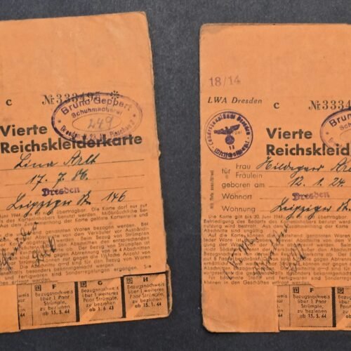20260616_153822.jpg Lot of Third Reich Nazi German Wartime Clothing Ration Cards w/ Consecutive Numbers – WWII Era – Matching Set