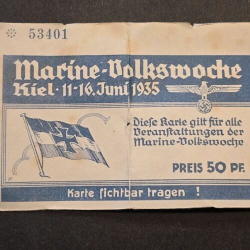20260616_155334.jpg WW2 German Third Reich Kriegsmarine 1935 Marine-Volkswoche Kiel Admission Card
