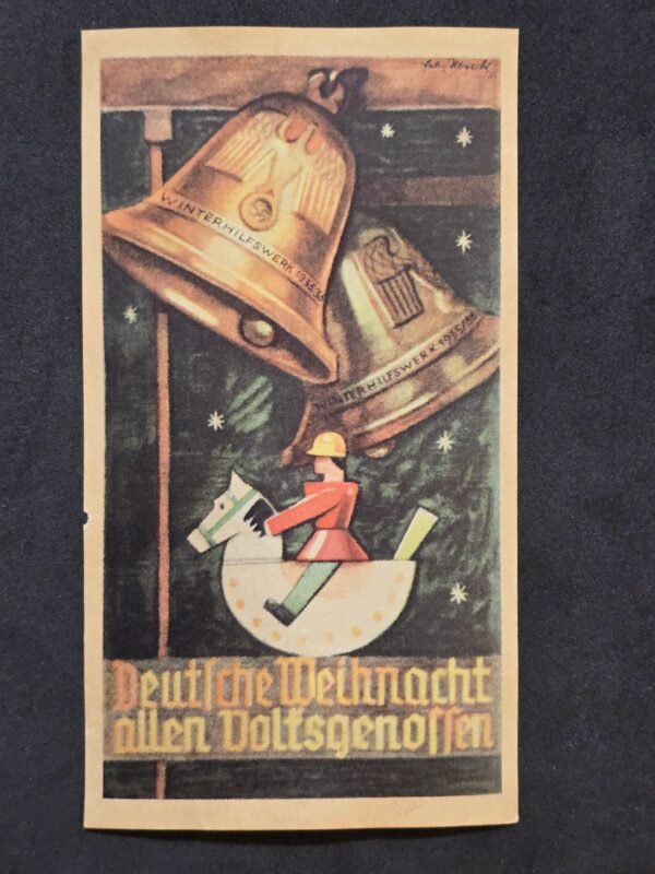 20260616_170520.jpg Third Reich Nazi German WHW Winter Help Christmas Door Sign Sticker w Swastika