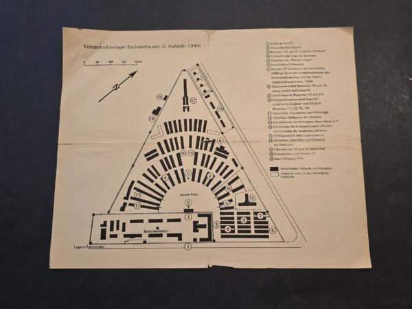 20260617_161514.jpg RARE! Original 1944 Sachsenhausen Concentration Camp Plan Map WWII Nazi Germany