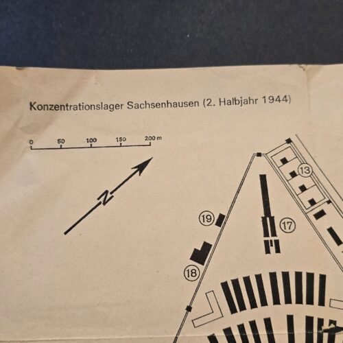 20260617_161516.jpg RARE! Original 1944 Sachsenhausen Concentration Camp Plan Map WWII Nazi Germany