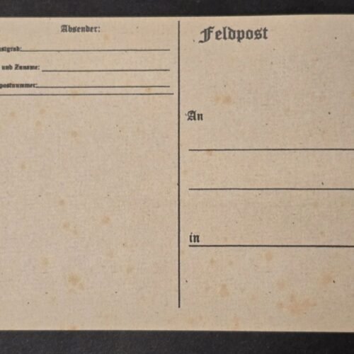 20260617_162936.jpg AFRIKA KORPS PANZER TANK Postcard Palm Tree w Swastika Stamp WW2 Nazi German