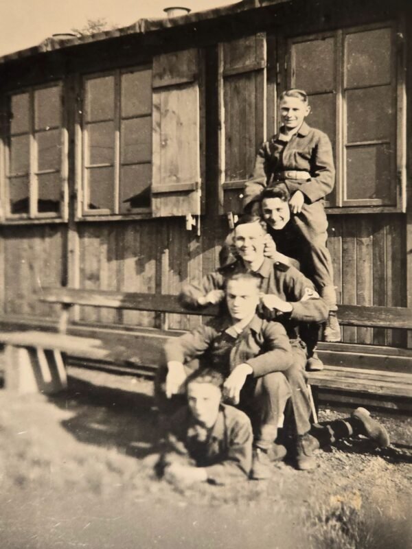 Hitler Youth HJ Boys in Uniform Clowning Around WW2 German Photo