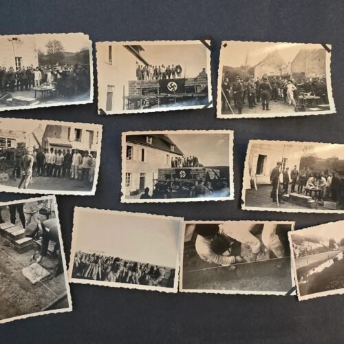 Shawshank Wehrmacht! Officers - Soldiers Celebrate - Swastika Flags Beer WW2 German Third Reich Era Photo lot x 10