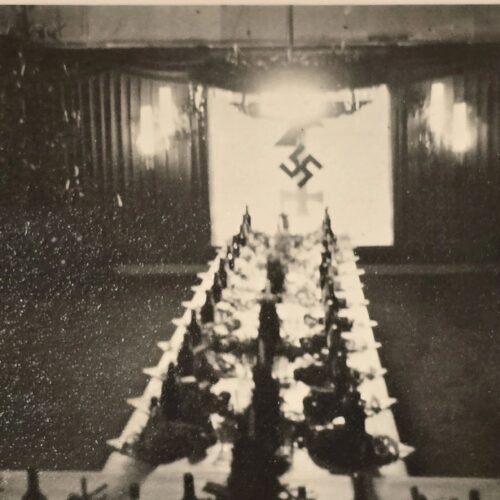 20260621_122055.jpg Luftwaffe Swastika Eagle Officers Christmas Dinner Setting WW2 German Military Photo