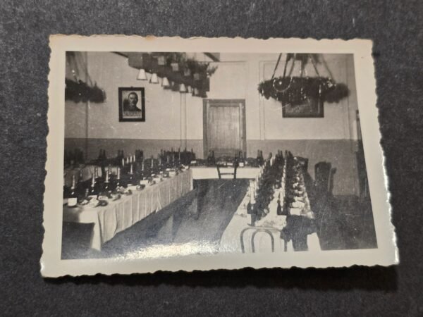20260621_122154.jpg Adolf Hitler Portrait - Champagne Officers Military Christmas Dinner Setting WW2 German Photo