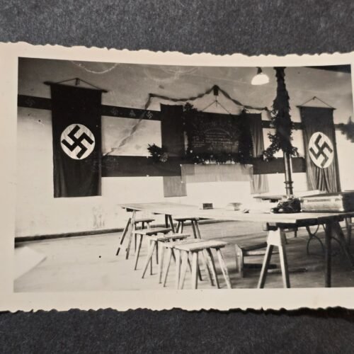 20260621_122211.jpg SA Stormtroopers Room w Swastika Flags Banners SA Logos WW2 German Photo