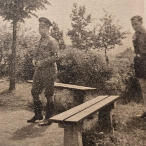 Hitler Youth HJ Jugend Leader w Swastika Armband WW2 German Third Reich Era Photo