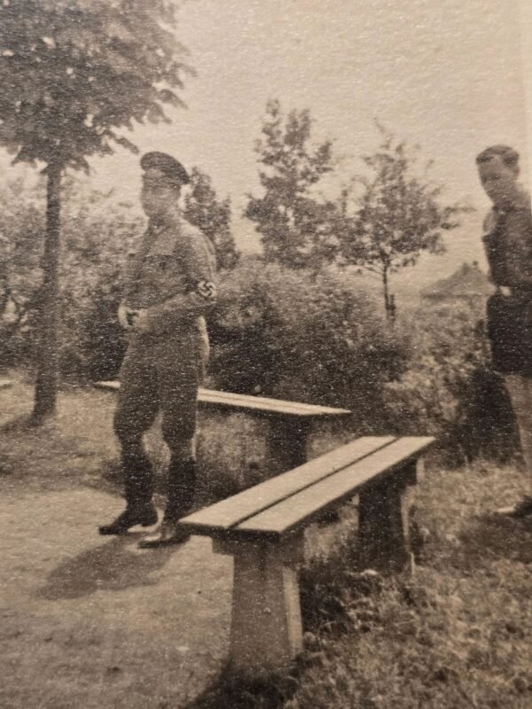 Hitler Youth HJ Jugend Leader w Swastika Armband WW2 German Third Reich Era Photo