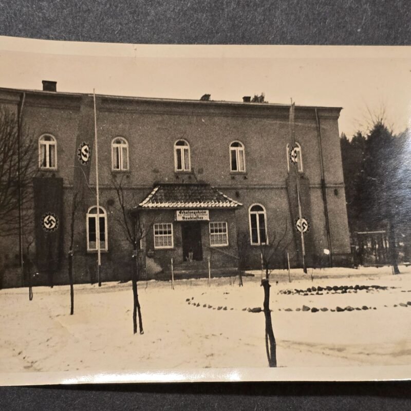 20260621_122520.jpg NSDAP Third Reich DAF Center Building w Swastika Cogwheel Flags Banners