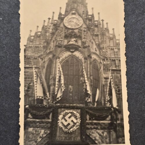 20260621_122557.jpg Nazi Church in Nuremburg w Swastika Grandstand WW2 German Third reich NSDAP Era Photo