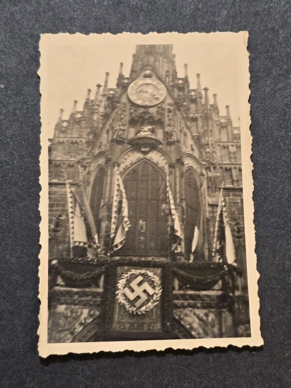 20260621_122557.jpg Nazi Church in Nuremburg w Swastika Grandstand WW2 German Third reich NSDAP Era Photo