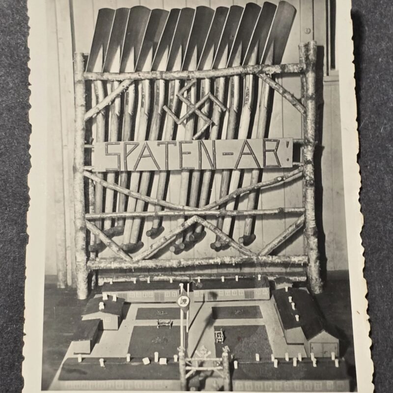 20260621_155634.jpg RAR Swastika Decoration w Barracks Model WW2 German Third Reich Era Photo