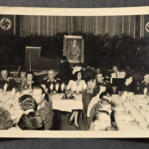 20260621_155931.jpg Adolf Hitler Painting hangs at Luftwaffe High Ranking Officers Gathering WW2 German Photo