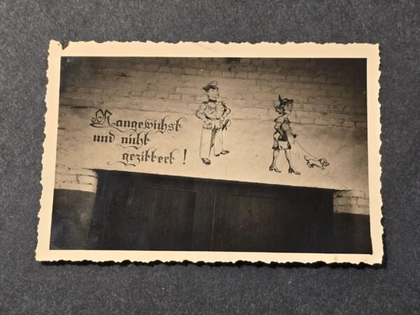 20260621_160416.jpg Original WWII German Mysogynistic Barracks Humor Photo Wehrmacht Officer Risqué Wall Mural