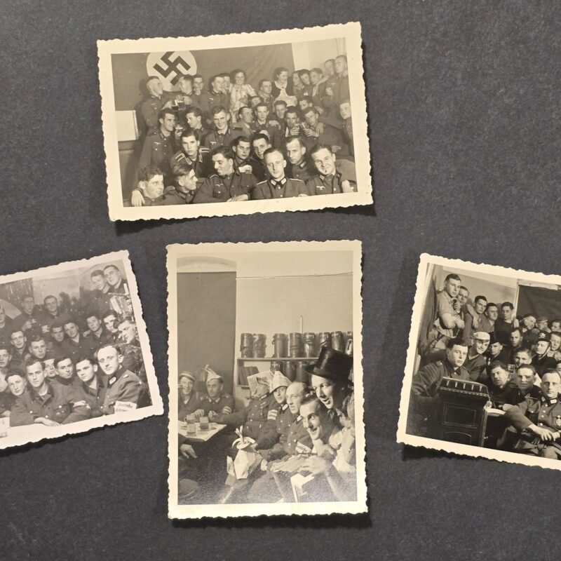 20260626_172111.jpg Swastika Flags NAMED COMPANY! Deutsche Wehrmacht Armbands WW2 German Soldiers Photo Lot x 4