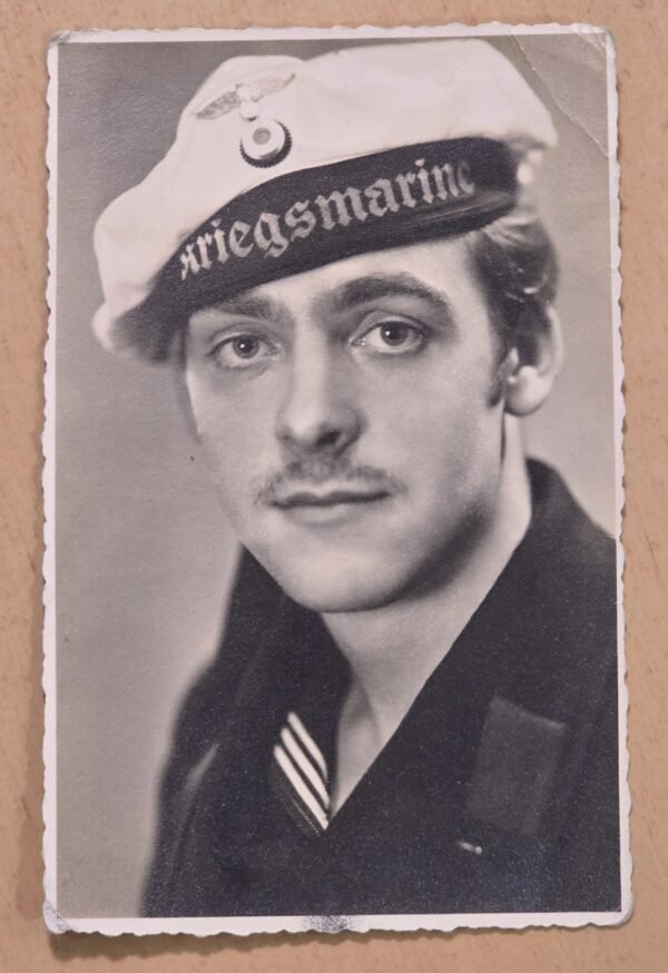 20260706_161304.jpg WW2 German Kriegsmarine Navy Sailor Portrait Photo Postcard RPPC
