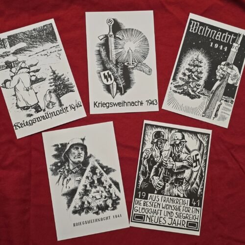 20260708_174116.jpg Third Reich Nazi German NSDAP Christmas New Years Wishes Soldiers Feldpost Postcard set