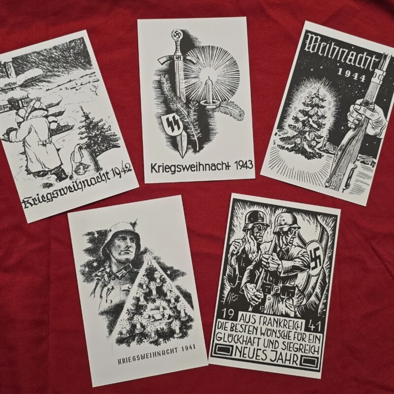 20260708_174116.jpg Third Reich Nazi German NSDAP Christmas New Years Wishes Soldiers Feldpost Postcard set