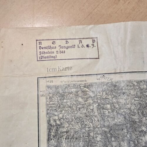 20260710_121414-00d847b.jpg Rare 1933 Nazi Hitler Youth HJ DJ Wall Map NSDAP Stamped Early Third Reich German