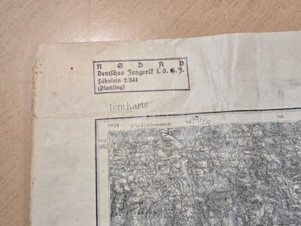 20260710_121414-00d847b.jpg Rare 1933 Nazi Hitler Youth HJ DJ Wall Map NSDAP Stamped Early Third Reich German