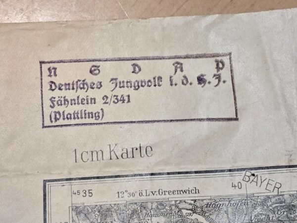 20260710_121418.jpg Rare 1933 Nazi Hitler Youth HJ DJ Wall Map NSDAP Stamped Early Third Reich German